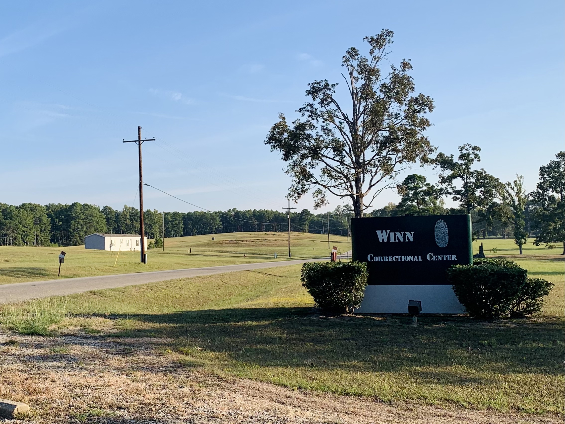 entrance sign to Winn Correctional Center